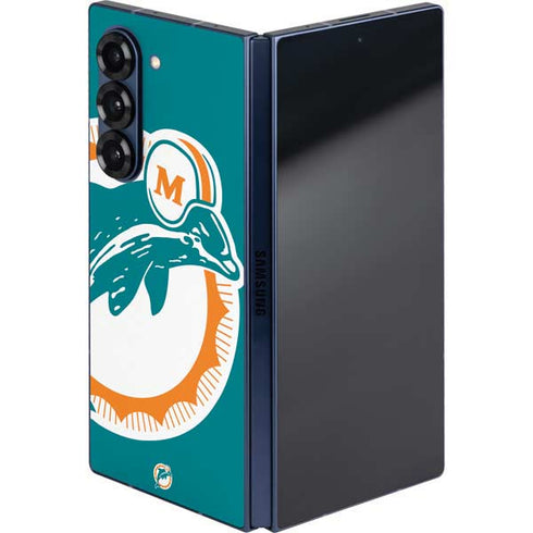 NFL Miami Dolphins Retro Logo Galaxy Z Fold6 Skin