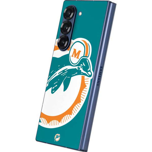NFL Miami Dolphins Retro Logo Galaxy Z Fold6 Skin