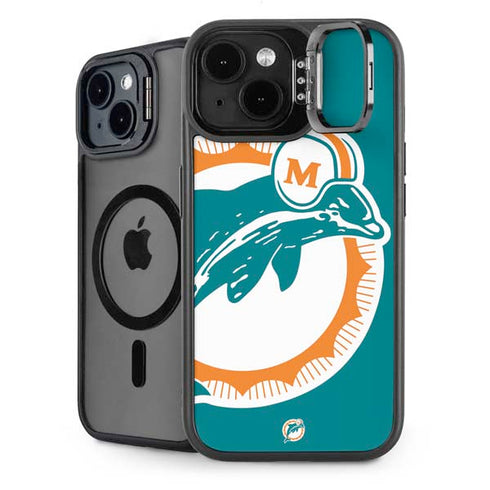 NFL Miami Dolphins Retro Logo iPhone 14 Plus Kickstand Case