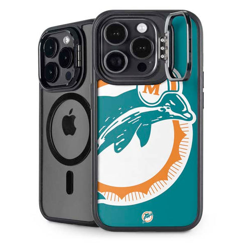 NFL Miami Dolphins Retro Logo iPhone 14 Pro Max Kickstand Case