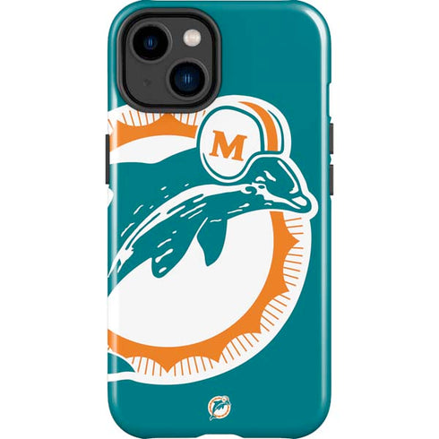 NFL Miami Dolphins Retro Logo iPhone 15 Impact Case