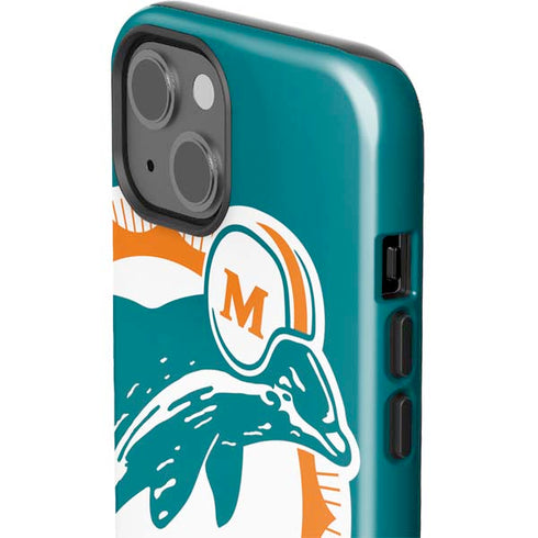 NFL Miami Dolphins Retro Logo iPhone 15 Impact Case