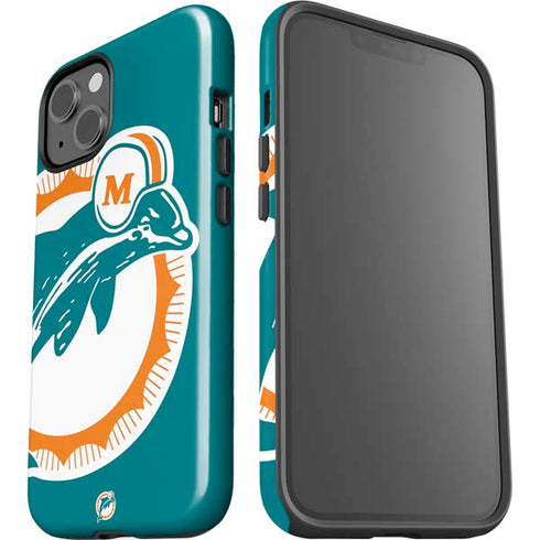 NFL Miami Dolphins Retro Logo iPhone 15 Impact Case