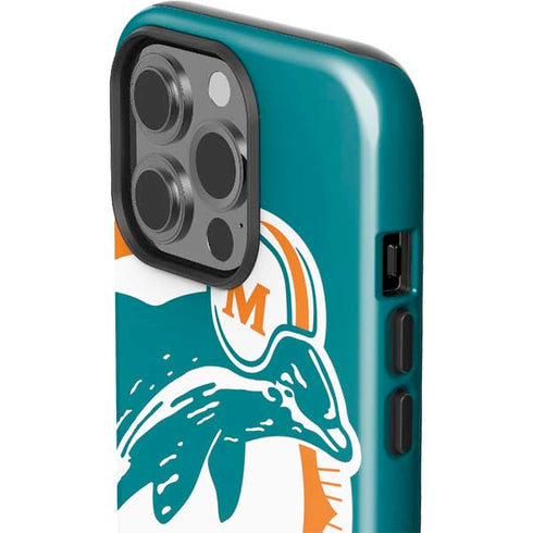 NFL Miami Dolphins Retro Logo iPhone 15 Pro Impact Case
