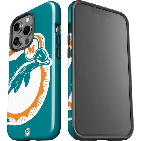 NFL Miami Dolphins Retro Logo iPhone 15 Pro Impact Case