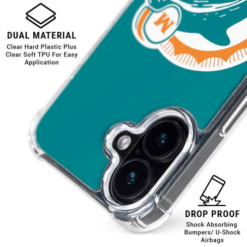 NFL Miami Dolphins Retro Logo iPhone 16 MagSafe Case