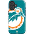 NFL Miami Dolphins Retro Logo iPhone 16 Plus Impact Case