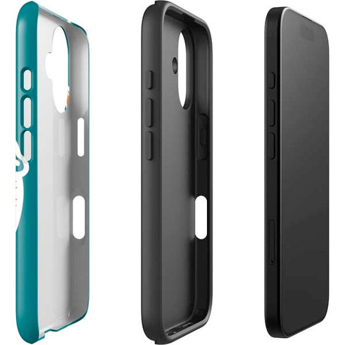 NFL Miami Dolphins Retro Logo iPhone 16 Plus Impact Case