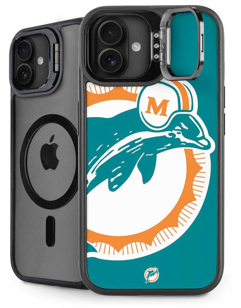 NFL Miami Dolphins Retro Logo iPhone 16 Plus Kickstand Case