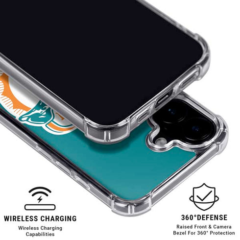 NFL Miami Dolphins Retro Logo iPhone 16 Plus MagSafe Case
