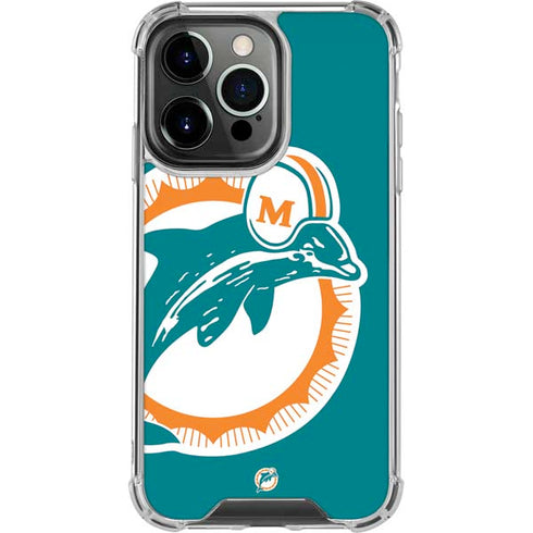 NFL Miami Dolphins Retro Logo iPhone 16 Pro Clear Case