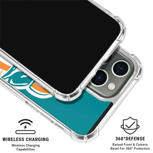 NFL Miami Dolphins Retro Logo iPhone 16 Pro Clear Case
