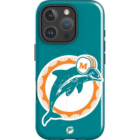NFL Miami Dolphins Retro Logo iPhone 16 Pro Magsafe Impact Case