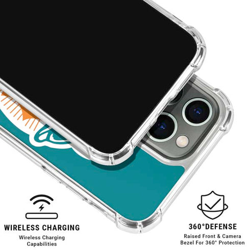 NFL Miami Dolphins Retro Logo iPhone 16 Pro Max Clear Case