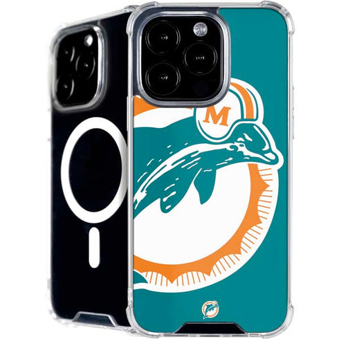 NFL Miami Dolphins Retro Logo iPhone 16 Pro Max MagSafe Case