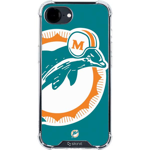 NFL Miami Dolphins Retro Logo iPhone 16e Clear Case