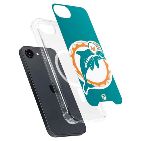 NFL Miami Dolphins Retro Logo iPhone 16e MagSafe Case