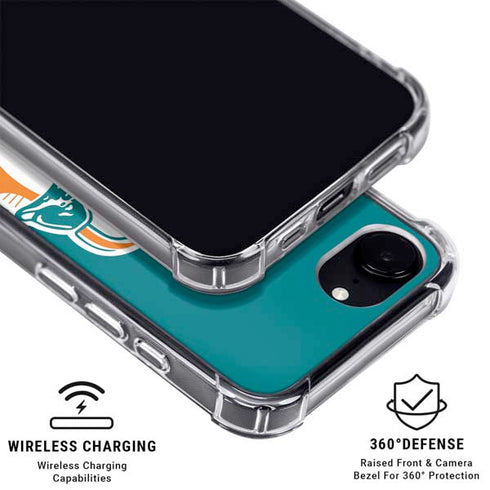 NFL Miami Dolphins Retro Logo iPhone 16e MagSafe Case