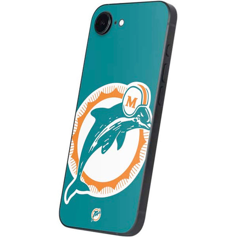 NFL Miami Dolphins Retro Logo iPhone 16e Skin