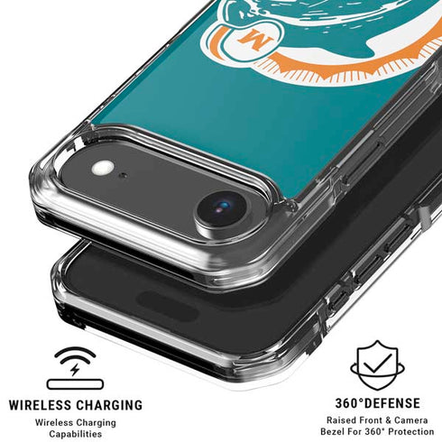 NFL Miami Dolphins Retro Logo iPhone 17 Air Clear Case