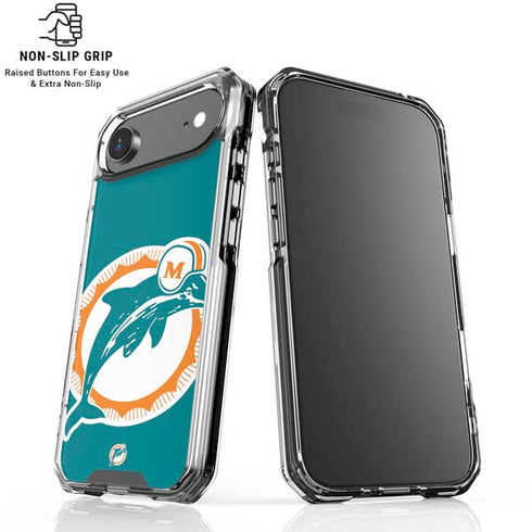 NFL Miami Dolphins Retro Logo iPhone 17 Air Clear Case