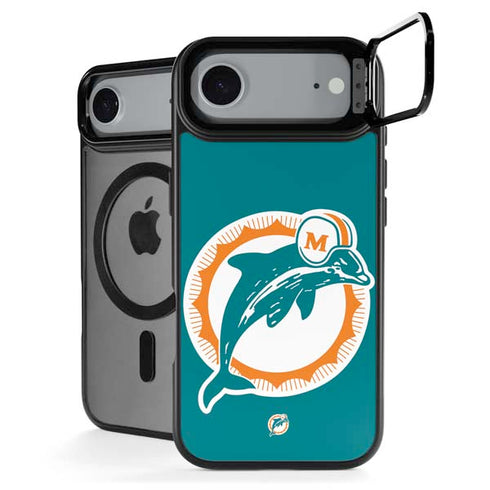 NFL Miami Dolphins Retro Logo iPhone 17 Air Kickstand Case