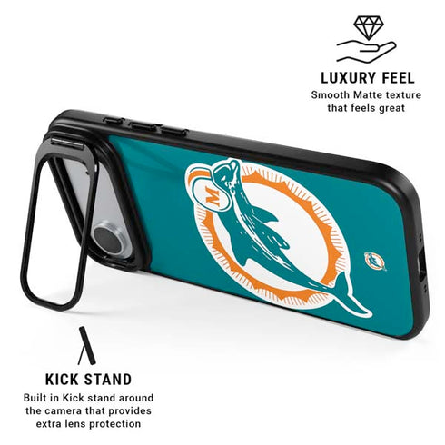 NFL Miami Dolphins Retro Logo iPhone 17 Air Kickstand Case