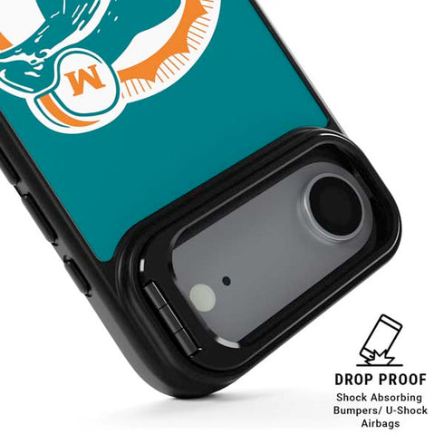 NFL Miami Dolphins Retro Logo iPhone 17 Air Kickstand Case