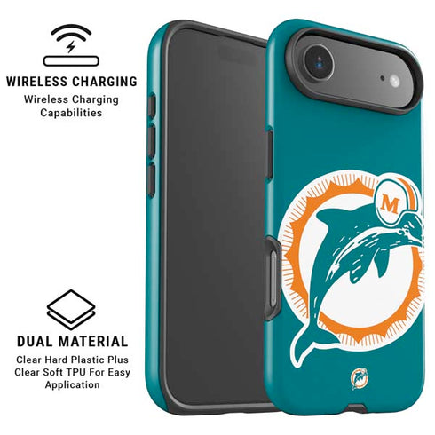 NFL Miami Dolphins Retro Logo iPhone 17 Air Magsafe Impact Case
