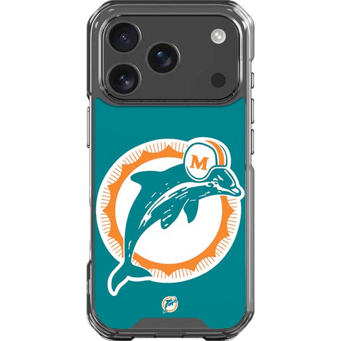 NFL Miami Dolphins Retro Logo iPhone 17 Pro Clear Case