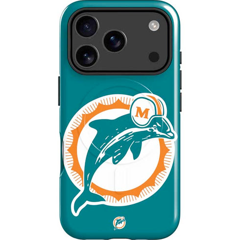 NFL Miami Dolphins Retro Logo iPhone 17 Pro Magsafe Impact Case