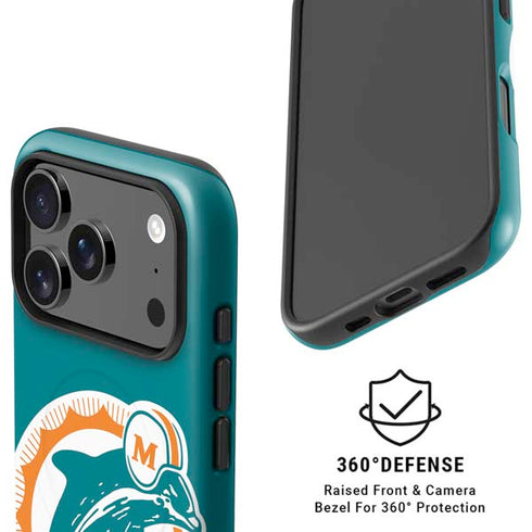 NFL Miami Dolphins Retro Logo iPhone 17 Pro Magsafe Impact Case