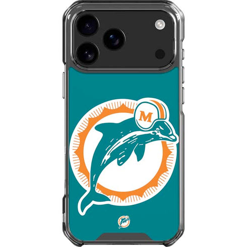 NFL Miami Dolphins Retro Logo iPhone 17 Pro Max Clear Case
