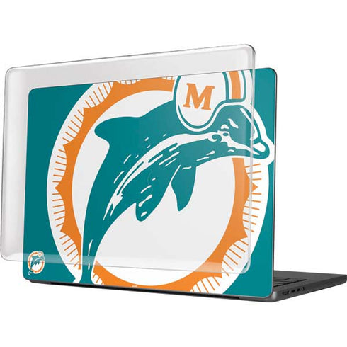 NFL Miami Dolphins Retro Logo MacBook Pro 14in (2021-24) Case plus Skin