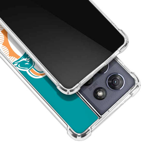 NFL Miami Dolphins Retro Logo Moto G Stylus 5G (2025) Clear Case