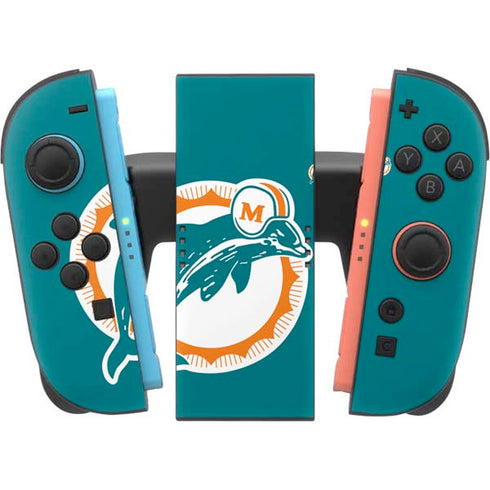 NFL Miami Dolphins Retro Logo Nintendo Switch 2 (2025) Joy-Con Controller Skin