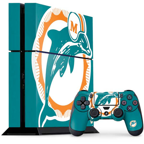 NFL Miami Dolphins Retro Logo PlayStation PS4 Skins