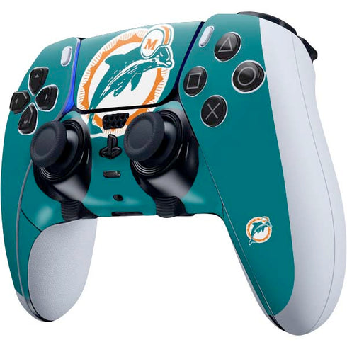 NFL Miami Dolphins Retro Logo PS5 DualSense Edge Pro Controller Skin