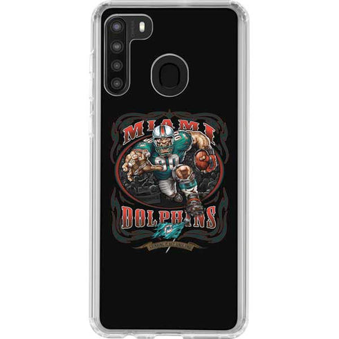 Liquid Blue NFL Miami Dolphins Running Back Galaxy A21 Clear Case