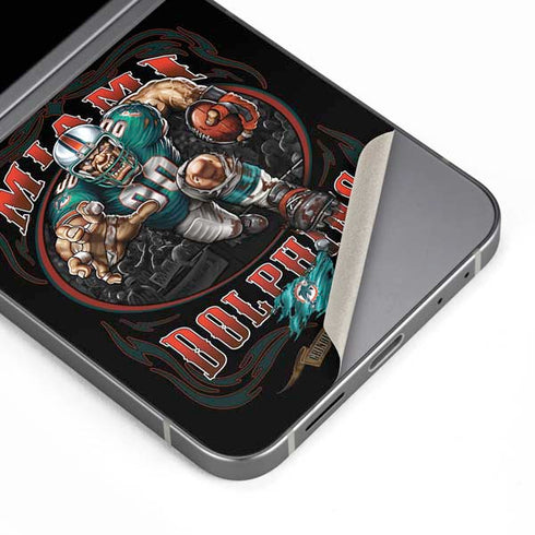 Liquid Blue NFL Miami Dolphins Running Back Galaxy Z Flip6 Skin