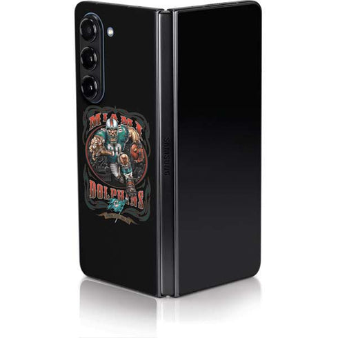 Liquid Blue NFL Miami Dolphins Running Back Galaxy Z Fold5 5G Skin