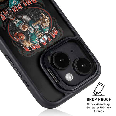 Liquid Blue NFL Miami Dolphins Running Back iPhone 15 Plus Kickstand Case