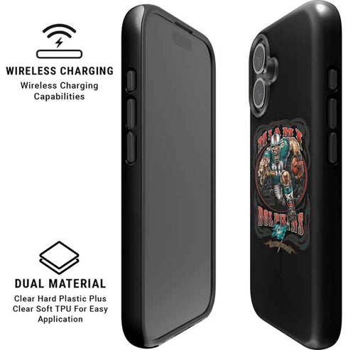 Liquid Blue NFL Miami Dolphins Running Back iPhone 16 Plus Magsafe Impact Case