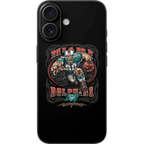 Liquid Blue NFL Miami Dolphins Running Back iPhone 16 Skin
