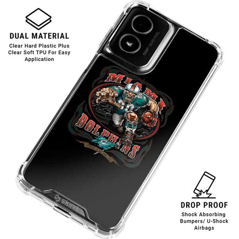 Liquid Blue NFL Miami Dolphins Running Back Moto G Power 5G (2024) Clear Case