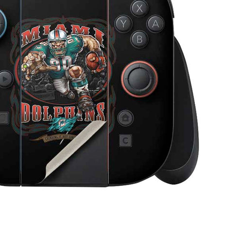 Liquid Blue NFL Miami Dolphins Running Back Nintendo Switch 2 (2025) Joy-Con Controller Skin