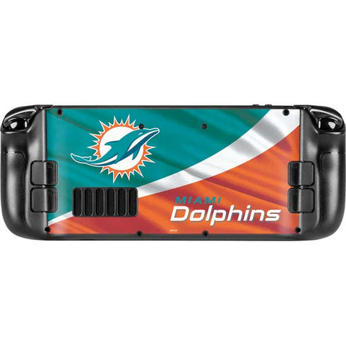 NFL Miami Dolphins Steam Deck Handheld Gaming Computer OLED Skin