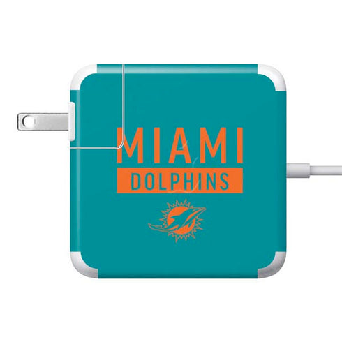NFL Miami Dolphins Teal Performance Series 85W Power Adapter (15 and 17 inch MacBook Pro Charger) Skin