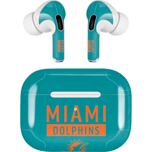 NFL Miami Dolphins Teal Performance Series AirPods Skins