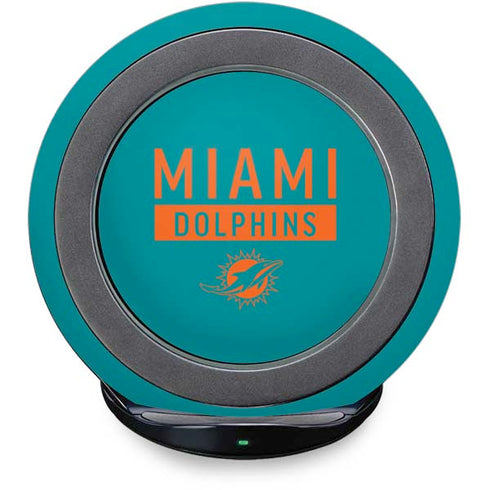 NFL Miami Dolphins Teal Performance Series Fast Charge Wireless Charging Stand Skin